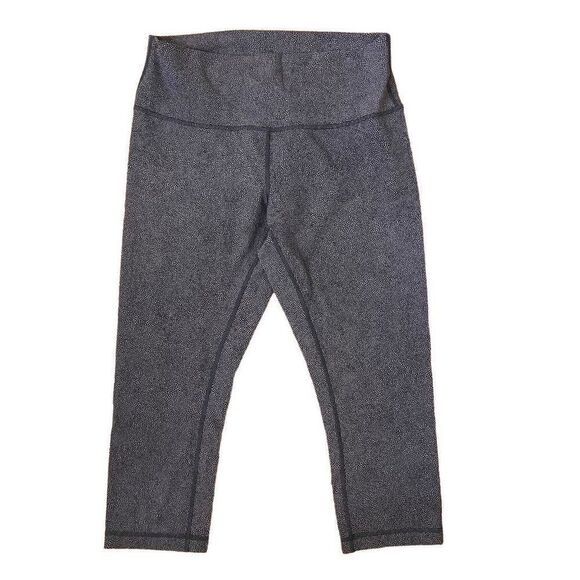 Lululemon Wunder Under Crop Hi-Rise Full-On Luxtreme 21" Lavender Black Dot 12 - Picture 1 of 5